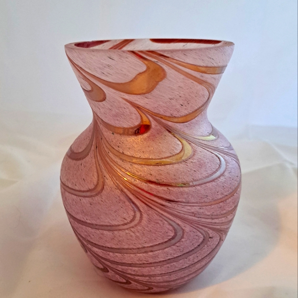 Teleflora Art Glass Swirl Vase
